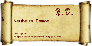 Neuhaus Damos névjegykártya
